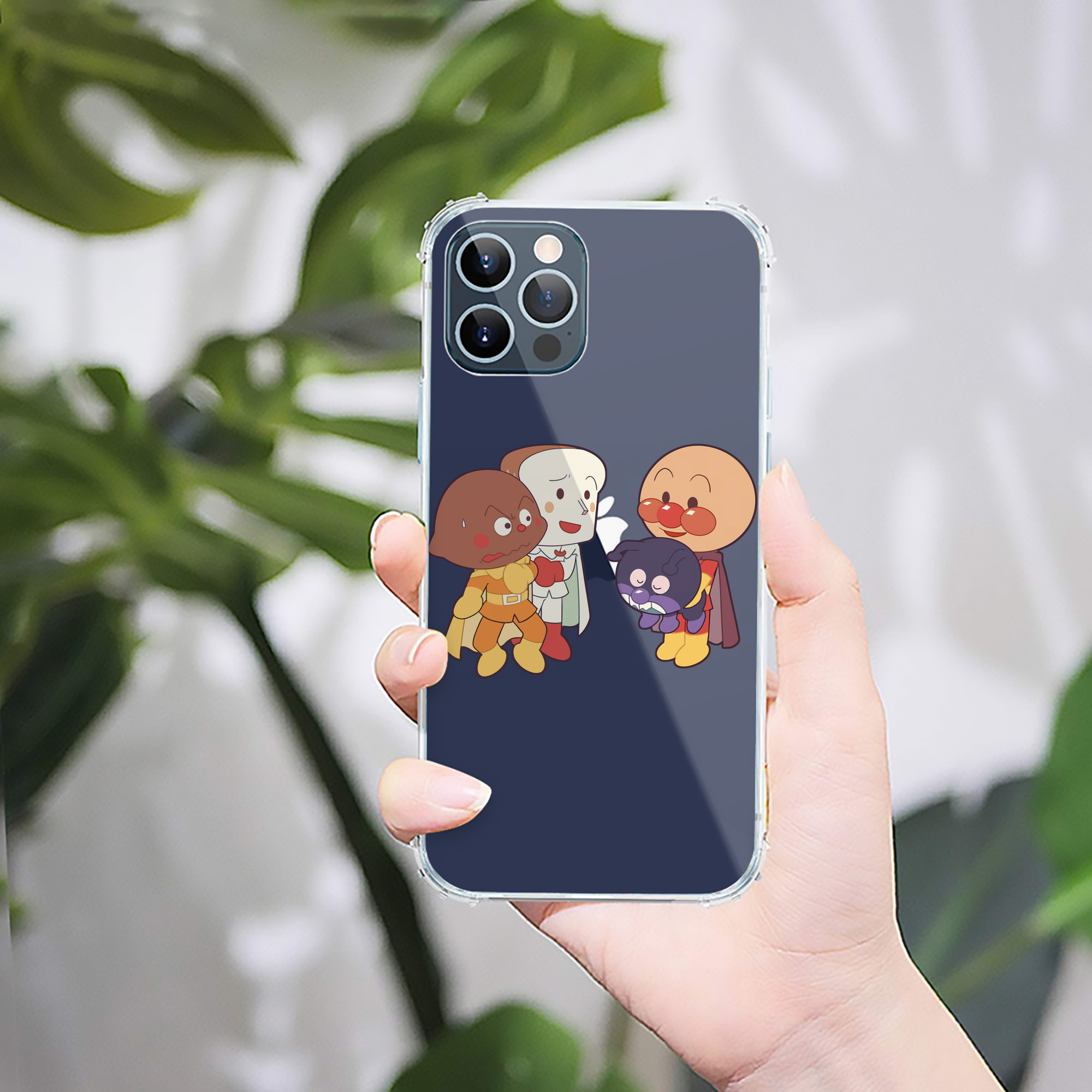 （画像用） アンパンマン Anpanman 【iPhone 12シリーズ対応】透明スマホケース（クリアソフトケース）